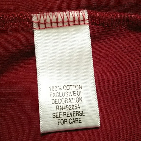 Maroon Cotton Knit Top with Embroidered Yoke NWOT - Picture 5 of 6